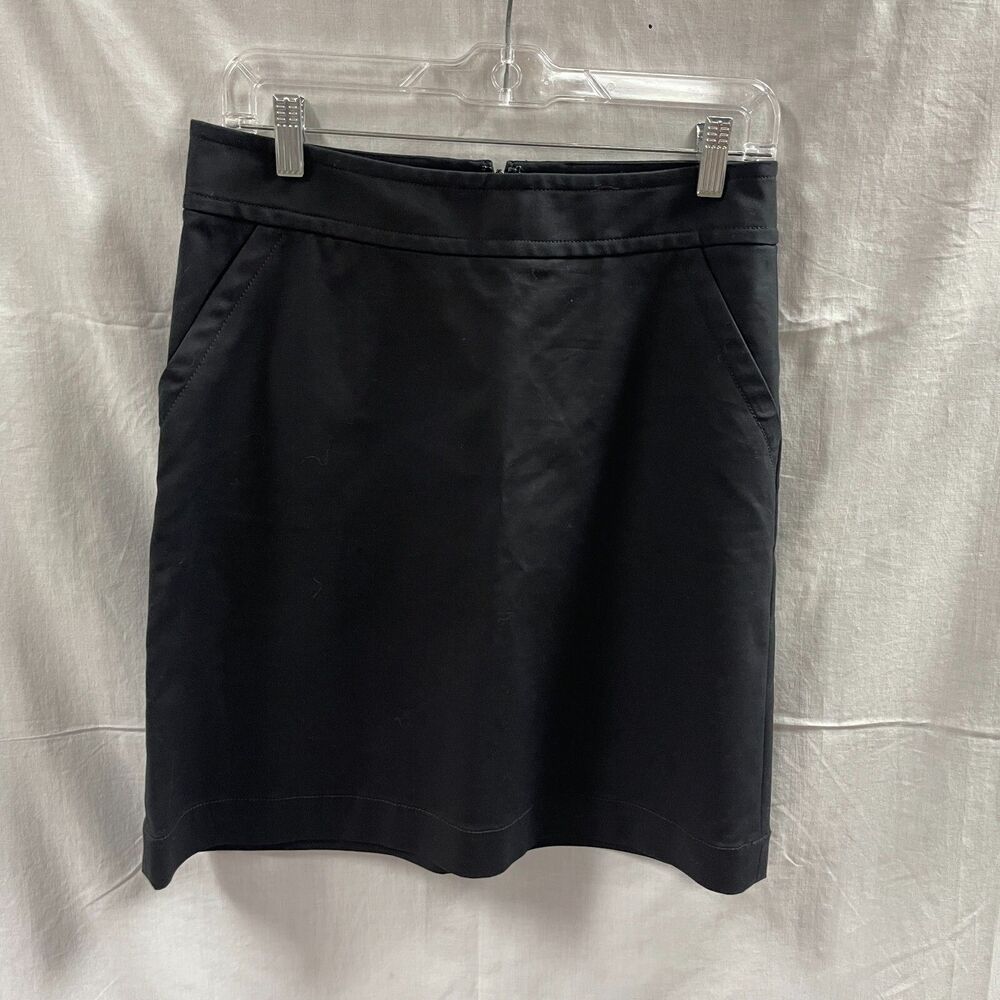 Banana Republic Skirt Stretch Size 4 Black Zip Up Back